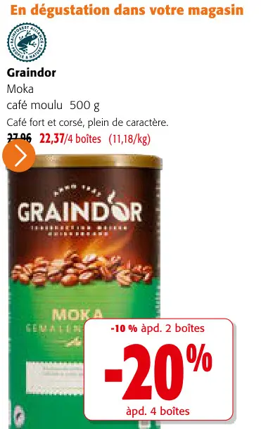 Offre: Café moulu 500 g