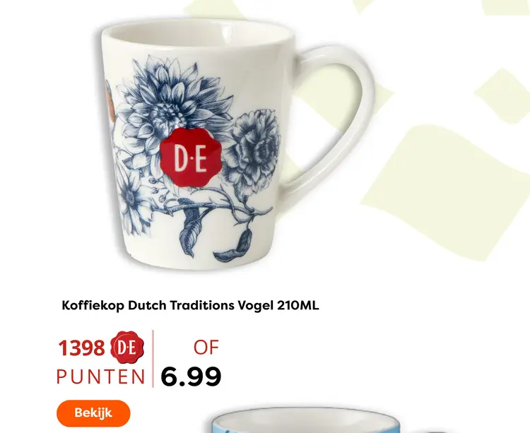 Aanbieding: Koffiekop Dutch Traditions Vogel
