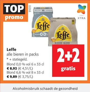 Aanbieding: Leffe alle bieren in packs