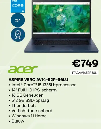 Promotie: Aspire vero av14-52p-56lu