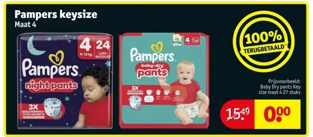 Promotie: Pampers keysize