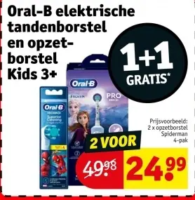 Promotie: Oral-B elektrische tandenborstel en opzetborstel