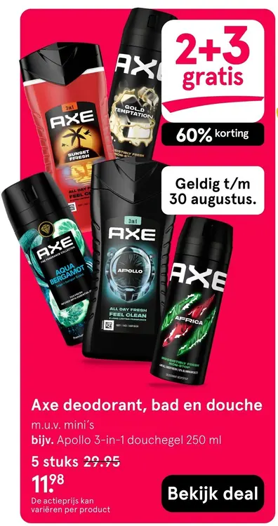 Aanbieding: Deodorant, bad en douche