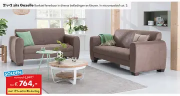 Aanbieding: Gazelle 2½+2 taupe
