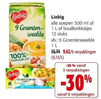 Promotie: alle soepen of bouillonblokjes