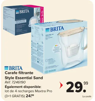 Offre: Carafe filtrante Style Essential Sand