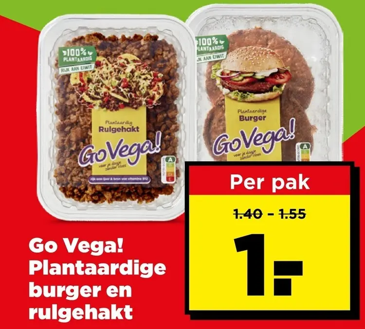 Aanbieding: Plantaardige burger en rulgehakt