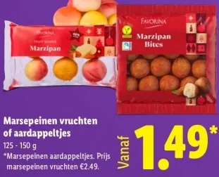 Aanbieding: Marsepeinen vruchten of aardappeltjes