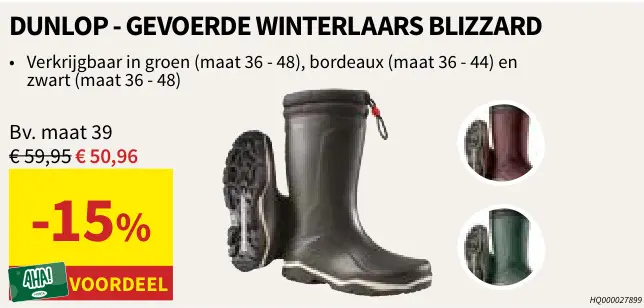 Promotie: Gevoerde winterlaars Blizzard
