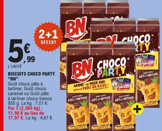 Offre: Biscuits choco party