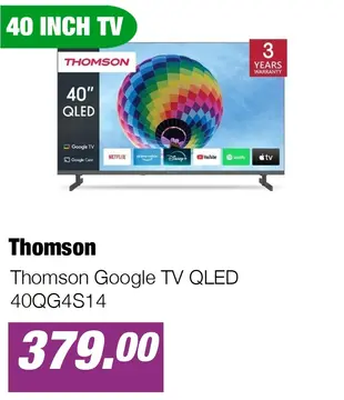 Aanbieding: Thomson Google TV QLED 40QG4S14