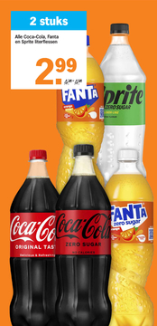 Aanbieding: Alle Coca-Cola, Fanta en Sprite literflessen