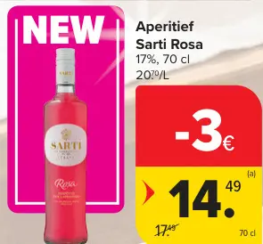 Promotie: Aperitief Sarti Rosa
