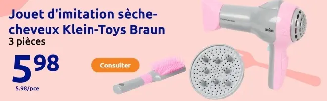 Offre: Jouet d'imitation sèche-cheveux
