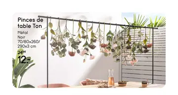 Offre: Pinces de table Ton - noir - extensible jusqu'à 290 cm