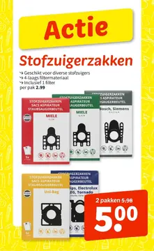 Aanbieding: Stofzuigerzakken