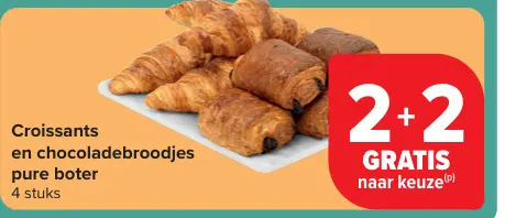 Promotie: Croissants en chocoladebroodjes