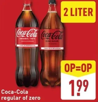 Aanbieding: Coca-Cola regular of zero