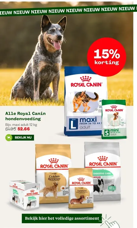 Aanbieding: Royal Canin hondenvoeding