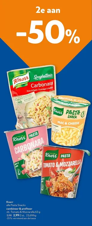 Promotie: alle Pasta Snacks