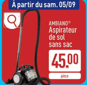 Offre: Aspirateur de sol sans sac