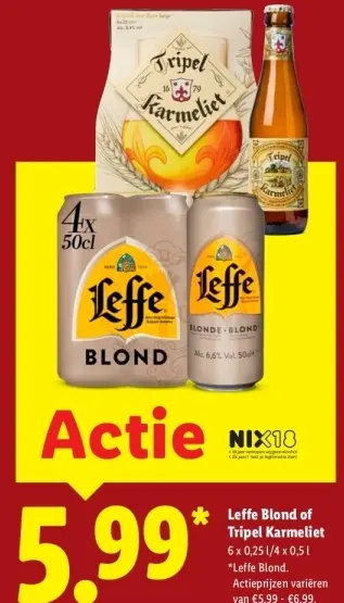 Aanbieding: Leffe Blond or Tripel Karmeliet