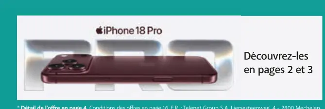 Offre: iPhone 18 Pro