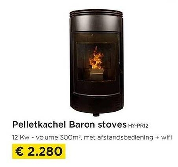 Aanbieding: Pelletkachel Baron stoves HY-PR12