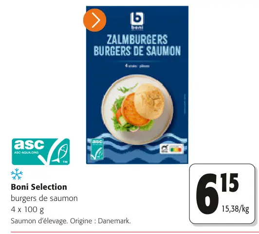 Offre: burgers de saumon