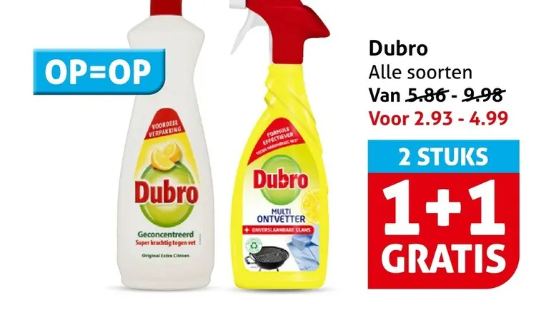Aanbieding: Dubro Alle soorten
