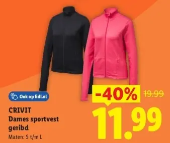 Aanbieding: Dames sportvest geribd
