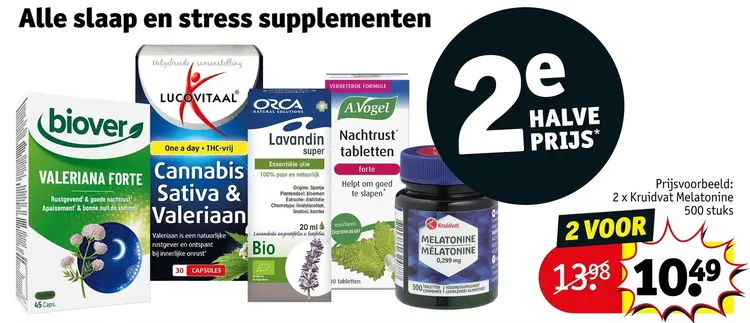 Promotie: Slaap en stress supplementen