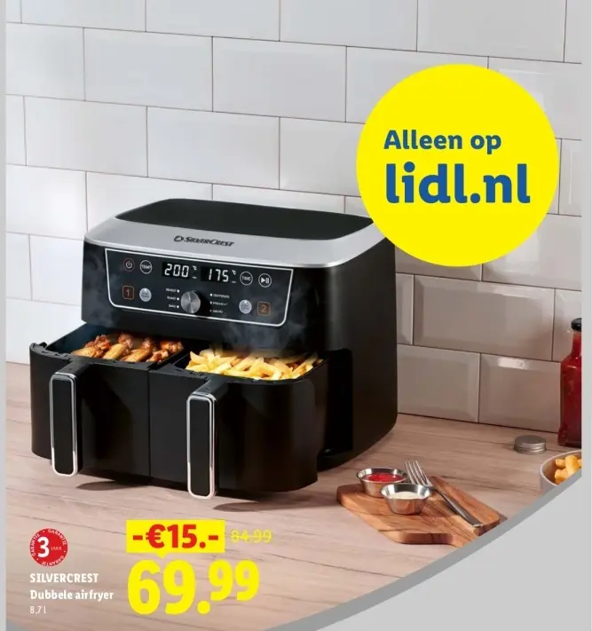Aanbieding: Dubbele airfryer