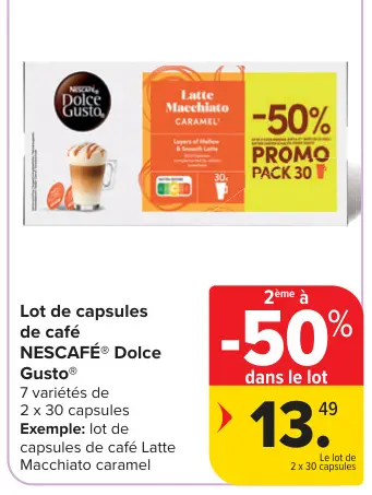 Offre: Lot de capsules de café 