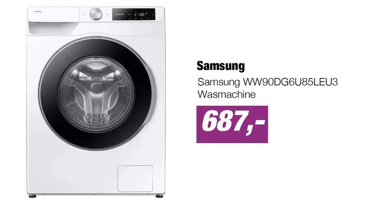 Aanbieding: Samsung WW90DG6U85LEU3 Wasmachine