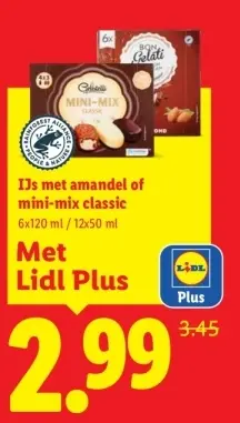 Aanbieding: IJs met amandel of mini-mix classic