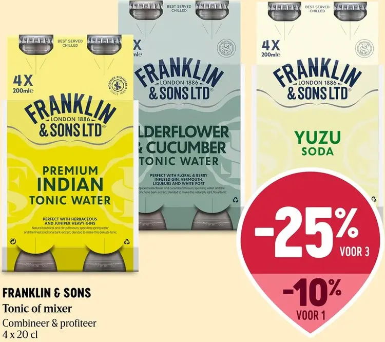 Promotie: Franklin & Sons Tonic of mixer