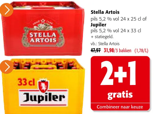 Promotie: Stella Artois of jupiler