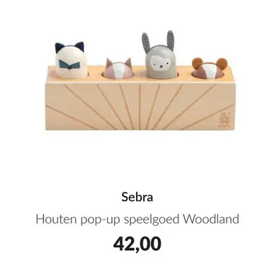 Aanbieding: Houten pop-up speelgoed Woodland