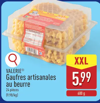 Offre: VALERIE® Gaufres artisanales au beurre