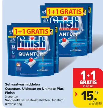 Aanbieding: Set vaatwasmiddelen Quantum, Ultimate en Ultimate Plus Finish
