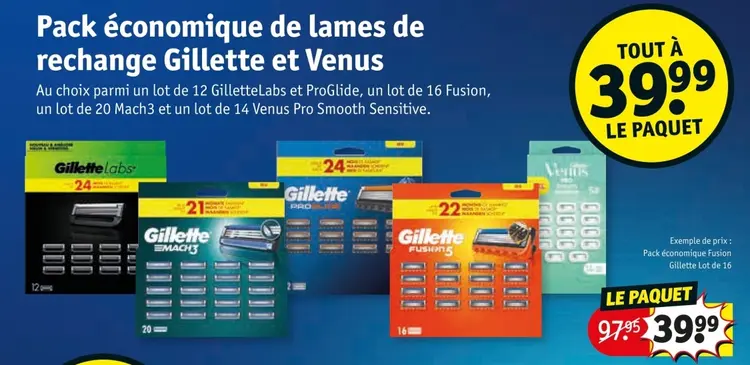 Offre: Pack économique de lames de rechange