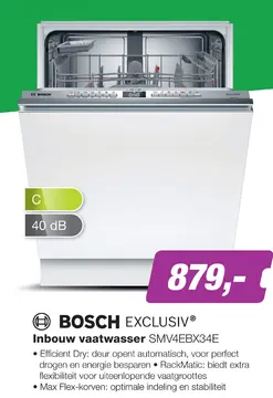 Aanbieding: Inbouw vaatwasser SMV4EBX34E