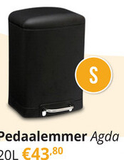 Aanbieding: Pedaalemmer AGDA RH 20L Zwart