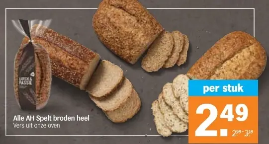 Aanbieding: Spelt broden heel