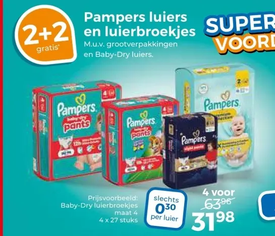 Aanbieding: Pampers luiers en luierbroekjes