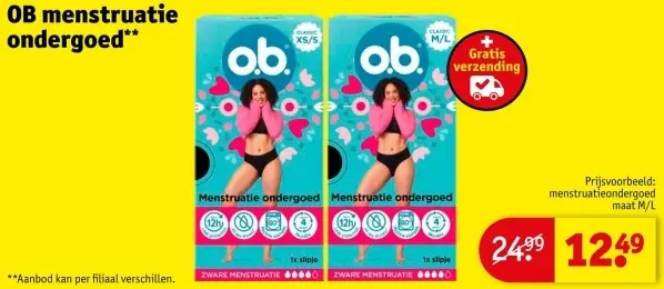 Aanbieding: OB menstruatie ondergoed
