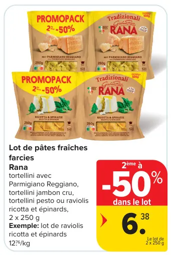 Offre: Lot de pâtes fraîches farcies