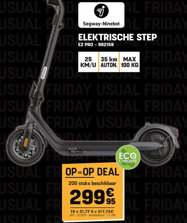 Aanbieding: Elektrische step e2 pro