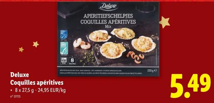 Offre: Coquilles apéritives